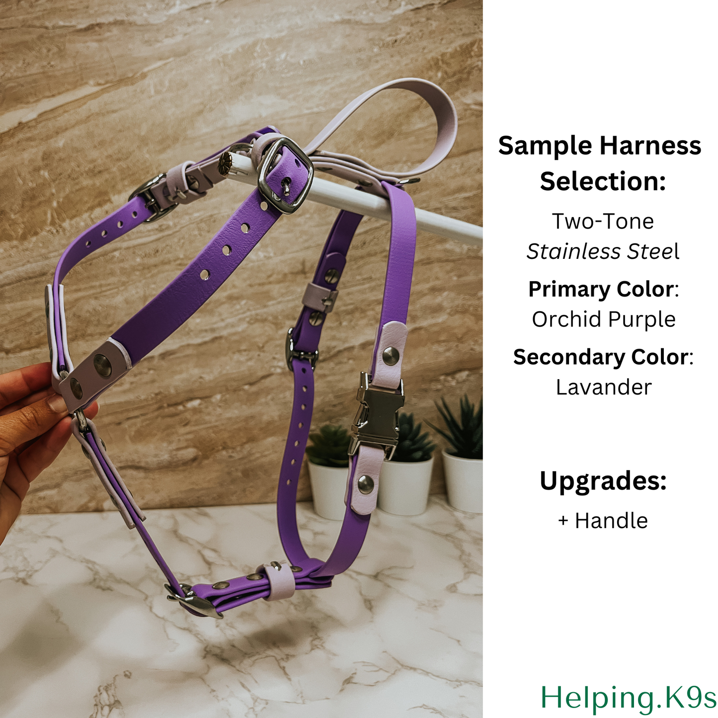 Custom BioThane® Dog Harness – Waterproof Multipurpose Harness, 5/8" Wide for Small Dogs, Handmade in USA