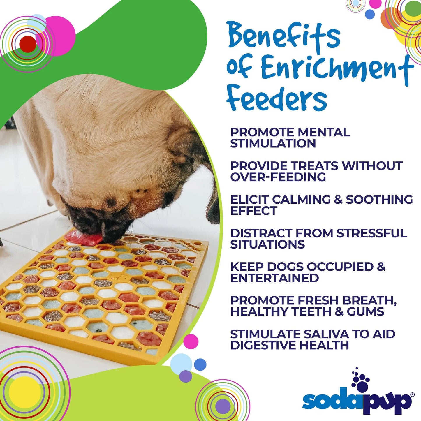 SODA PUP Honeycomb Design Emat Enrichment Lick Mat