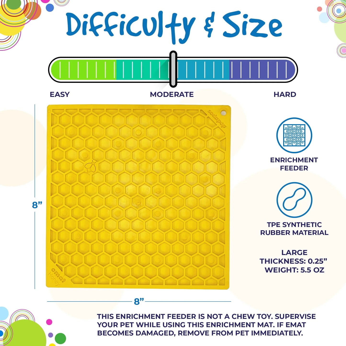 SODA PUP Honeycomb Design Emat Enrichment Lick Mat