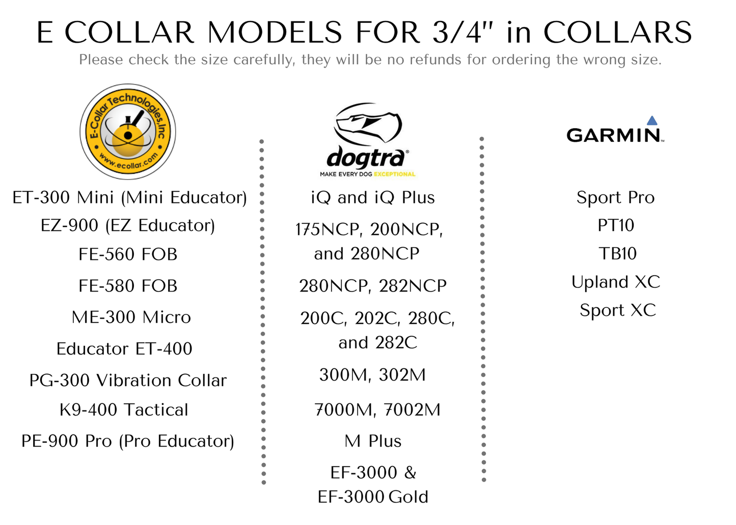E collar Bungee Collar, Fits 3/4" inch for Dogtra, Garmin, E collar Technologies, Waterproof Collar, USA BioThane