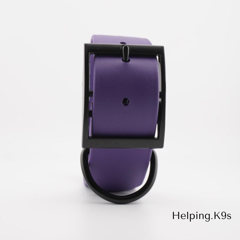 Standard 1.5" BioThane® Dog Collar – Wide, Waterproof & Odor-Proof Adjustable Collar with Brass Hardware, Handmade in USA