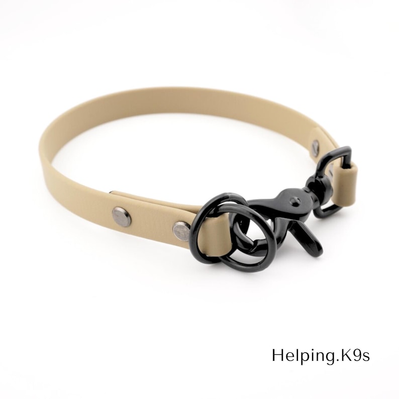 Clip Slip Collar – Modified Slip & Dominant Dog Collar, 5/8" BioThane® Waterproof Training Collar, Handmade in USA