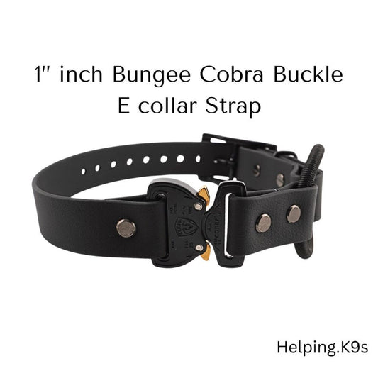 1" Quick Release COBRA® Bungee E-Collar Strap – BioThane® Replacement for Dogtra, Garmin & E-Collar Technologies, Waterproof & Handmade in USA