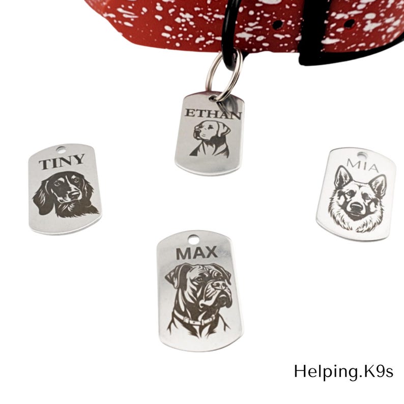 Custom Dog Tag – Personalized Stainless Steel Pet ID Tag, Durable Engraved Name Tag for Dogs, Waterproof & Long-Lasting