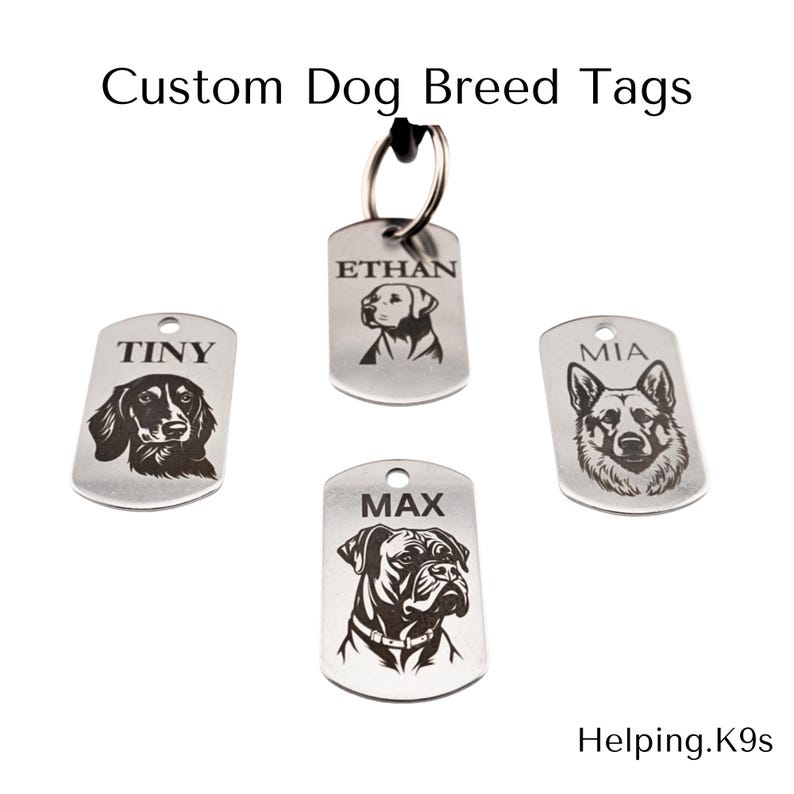 Custom Dog Tag – Personalized Stainless Steel Pet ID Tag, Durable Engraved Name Tag for Dogs, Waterproof & Long-Lasting
