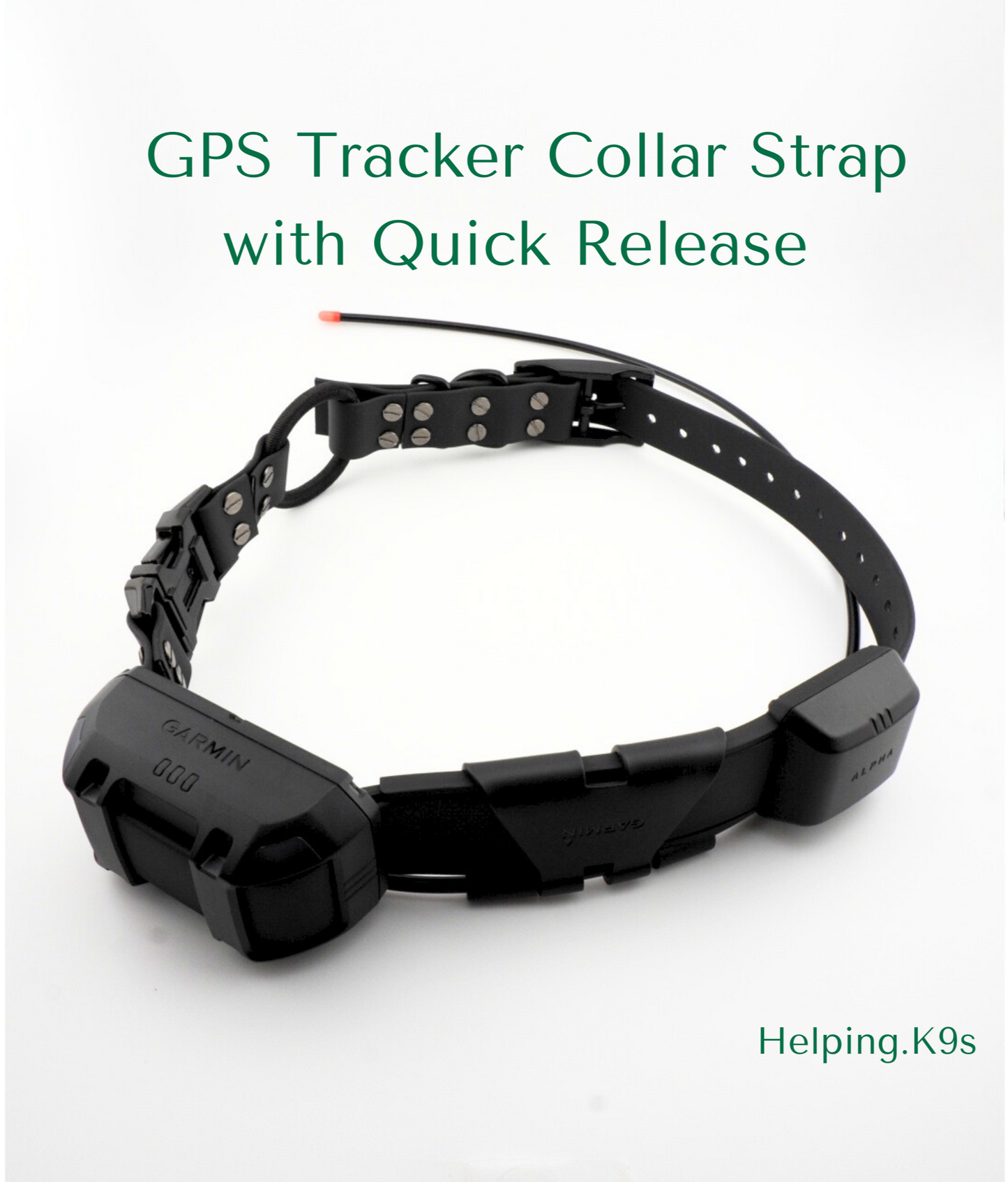 GPS Collar Strap for Garmin and Dogtra Trackers made from USA Biothane, E Collar GPS Strap Adjustable with Quick Release