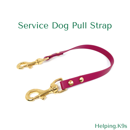 Service Dog Pull Strap, 5/8" Biothane Waterproof Pull Strap, Custom, Choose Your Color and Length