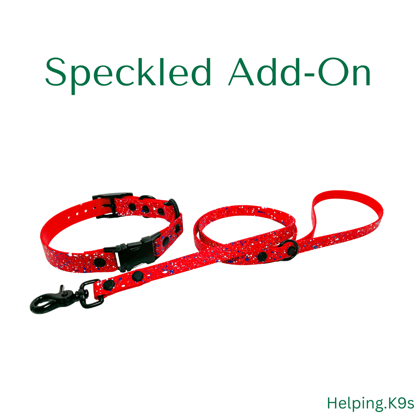 Speckle Upgrade, Waterproof Speckled Paint For Vegan Leather Leash and Collar, Splatter Biothane, Faux Leather, Biothane Leash,