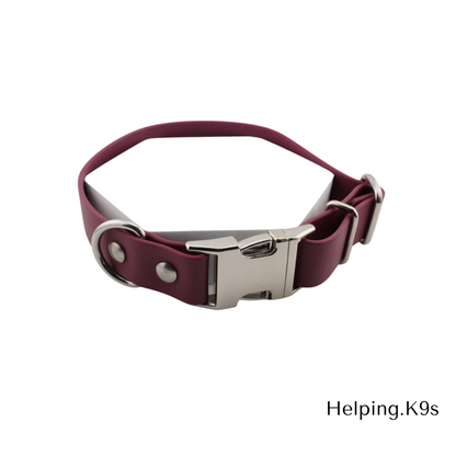 Custom Waterproof BioThane® Dog Collar – Quick Release Metal Buckle, Durable & Odor-Proof – 3/4" or 1" Wide