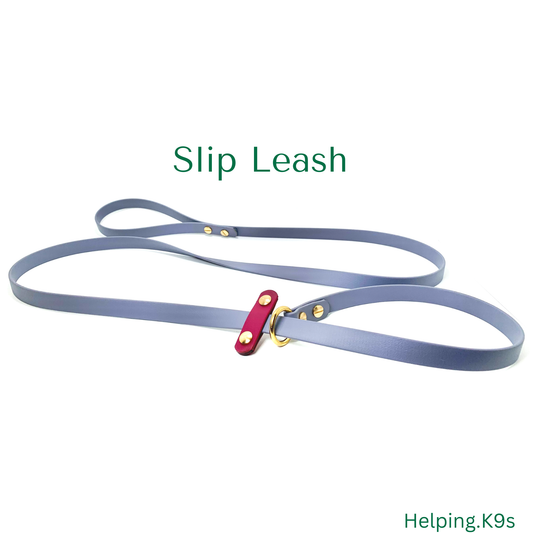 Slip Dog Leash,5/8” BioThane Dog Collar Leash,Custom and Waterproof