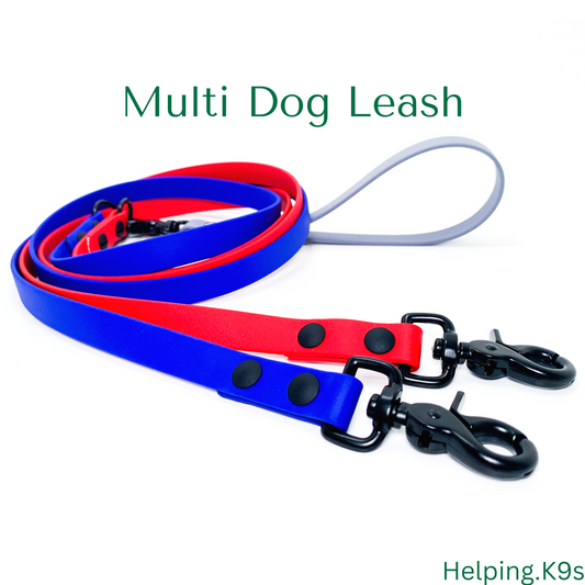 Waterproof Multiple Dog Leash, Dog Walker Leash, Waterproof USA BioThane, Leash Coupler Alternative