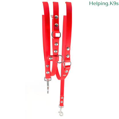6-in-1 Handsfree Adjustable Multipurpose Waterproof All in One Leash, 5/8" in BioThane, Service Dog Leash, Custom Leash