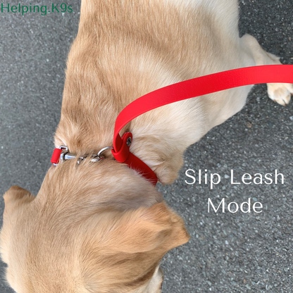 6-in-1 Handsfree Adjustable Multipurpose Waterproof All in One Leash, 5/8" in BioThane, Service Dog Leash, Custom Leash