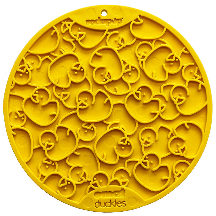 SODA PUP Duckies Design eMat Enrichment Lick Mat With Suction Cups