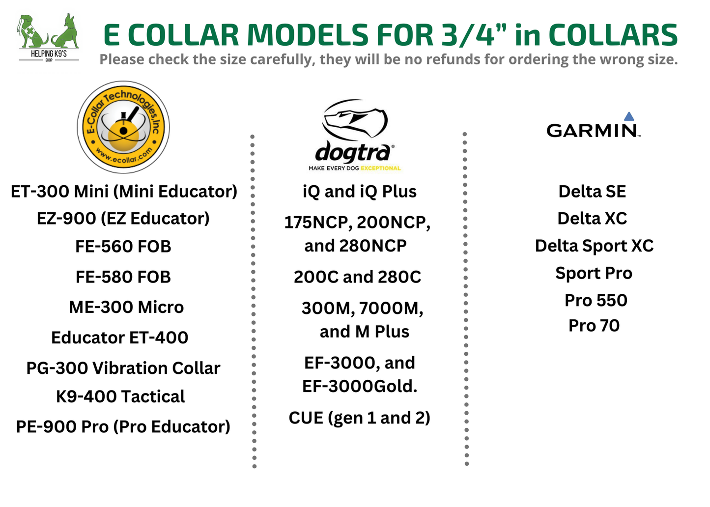 E collar Bungee Collar, Fits 3/4" inch for Dogtra, Garmin, E collar Technologies, Waterproof Collar, USA BioThane