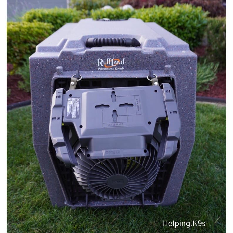 Ryobi Fan Tag for Ruffland Kennels – Custom BioThane® Fan Holder, 5/8" Wide, Waterproof & Durable, Handmade in USA