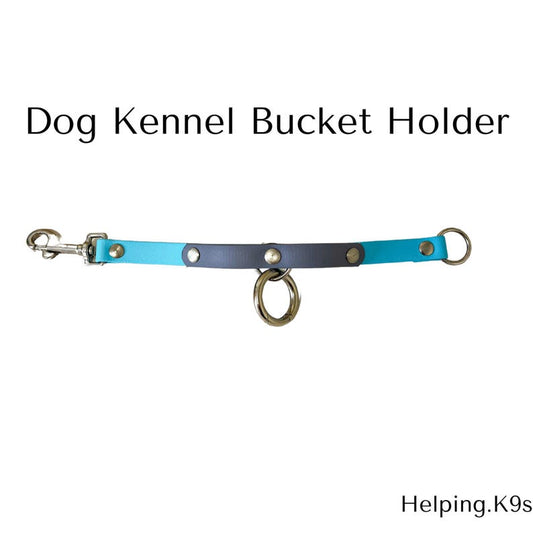 Dog Kennel Bucket Holder – BioThane® 5/8" Durable Water & Feed Pail Strap for Ruffland, Gunner & Travel Crates, Waterproof & Handmade USA