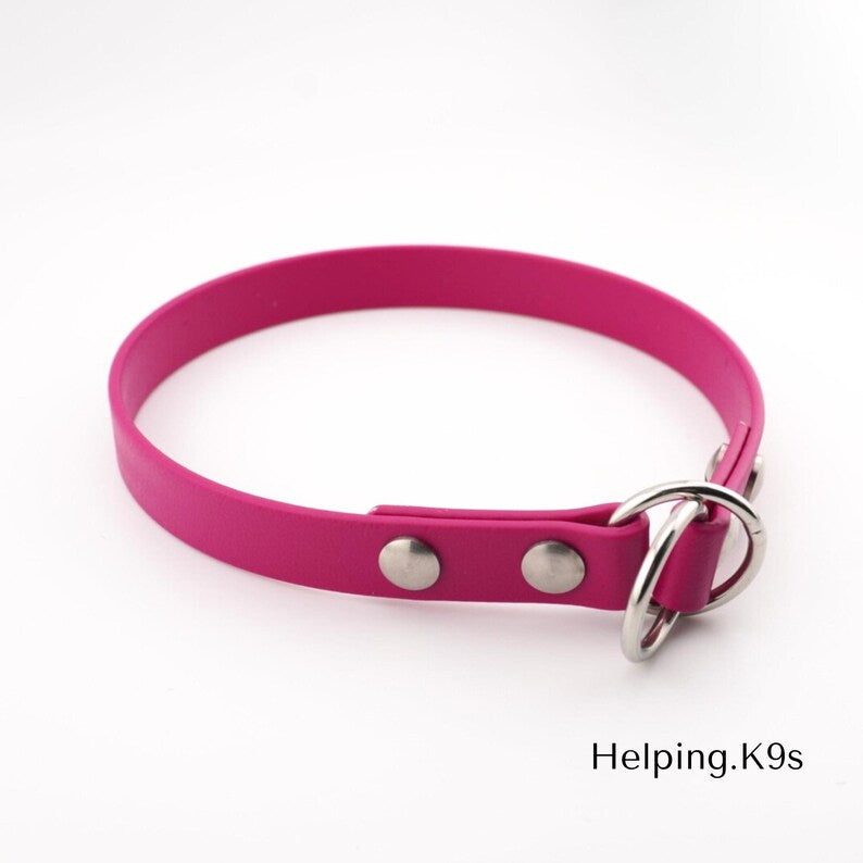 5/8" BioThane® Slip Collar – Custom Waterproof Training Collar for Small Dogs, Stink-Proof with Brass Hardware, Handmade in USA