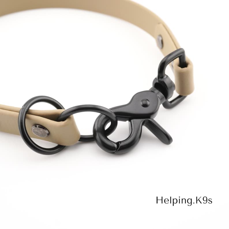 Clip Slip Collar – Modified Slip & Dominant Dog Collar, 5/8" BioThane® Waterproof Training Collar, Handmade in USA