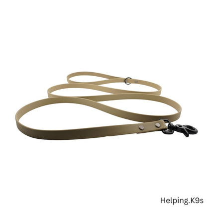 One-Tone BioThane® Dog Leash – Custom Waterproof & Odor-Proof Leash, 5/8" Wide, Brass Hardware, Handmade in USA