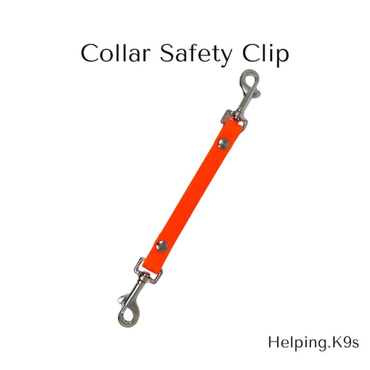 Prong Collar Safety Clip – BioThane® Backup Connector for Prong Collars & Harnesses, Waterproof & Custom Color, Handmade in USA