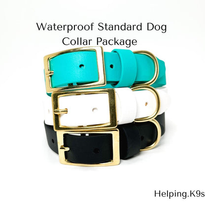 BioThane® Dog Collar Set – Bundle of 2 to 4 Waterproof Collars, Custom Colors, Durable & Stink-Proof, Handmade in USA