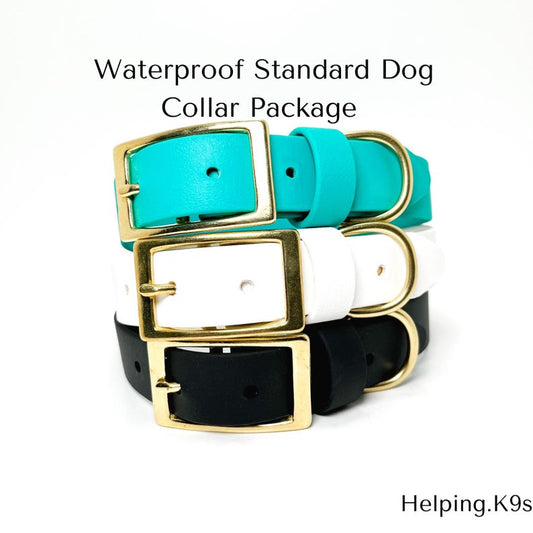 BioThane® Dog Collar Set – Bundle of 2 to 4 Waterproof Collars, Custom Colors, Durable & Stink-Proof, Handmade in USA