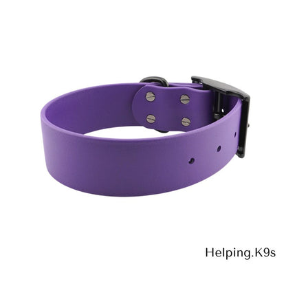 Standard 1.5" BioThane® Dog Collar – Wide, Waterproof & Odor-Proof Adjustable Collar with Brass Hardware, Handmade in USA