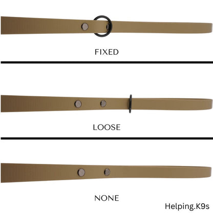 One-Tone BioThane® Dog Leash – Custom Waterproof & Odor-Proof Leash, 3/4" Wide with Brass Hardware, Handmade in USA